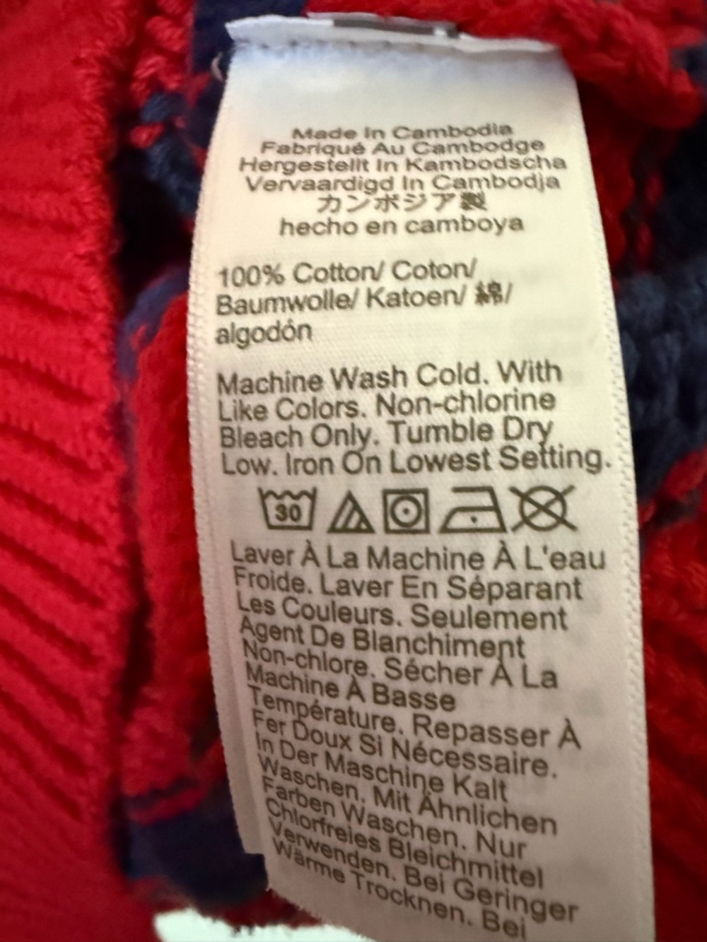 NWT J.Crew Heritage Cotton Rollneck Sweater in Red and Blue Stripe - Picture 12 of 12